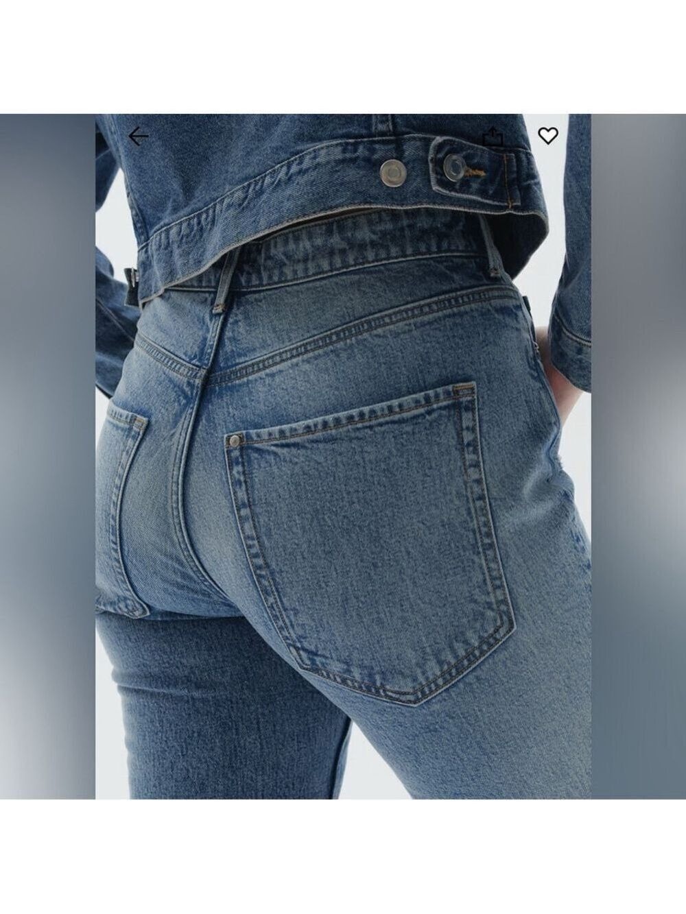 H&M Curvy Fit Bootcut High Rise Jeans Size 4 Denim Blue - Picture 3 of 13